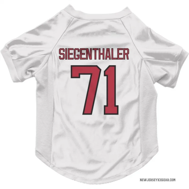 Jonas Siegenthaler  White New Jersey Devils  Cat & Dog Pet Jersey