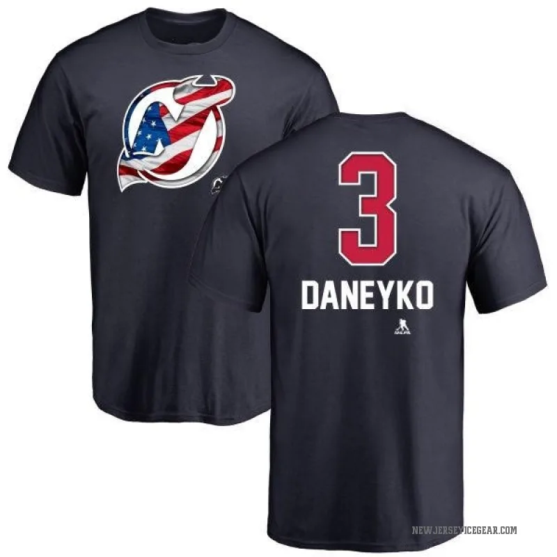 Ken Daneyko Men's Navy New Jersey Devils Name and Number Banner Wave T-Shirt -