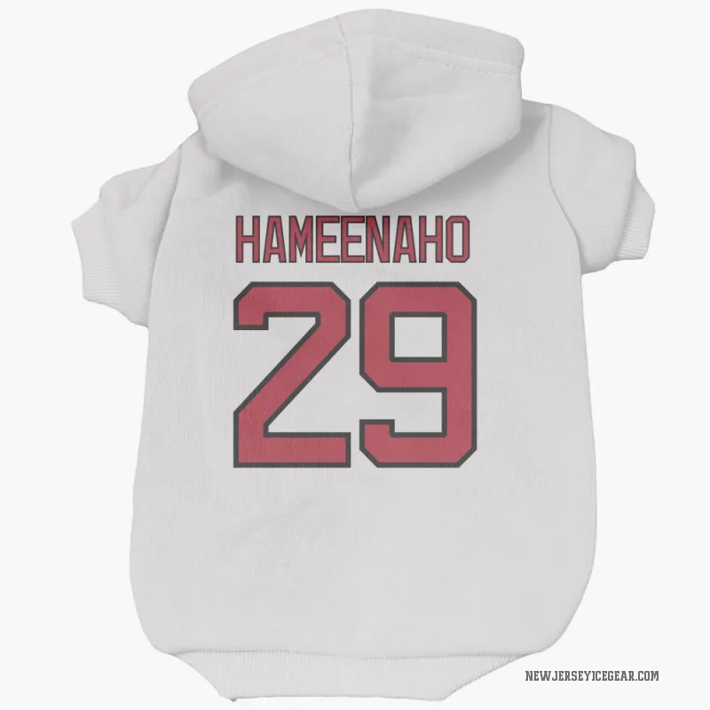 Lenni Hameenaho  White New Jersey Devils  Cat & Dog Pet Hoodie