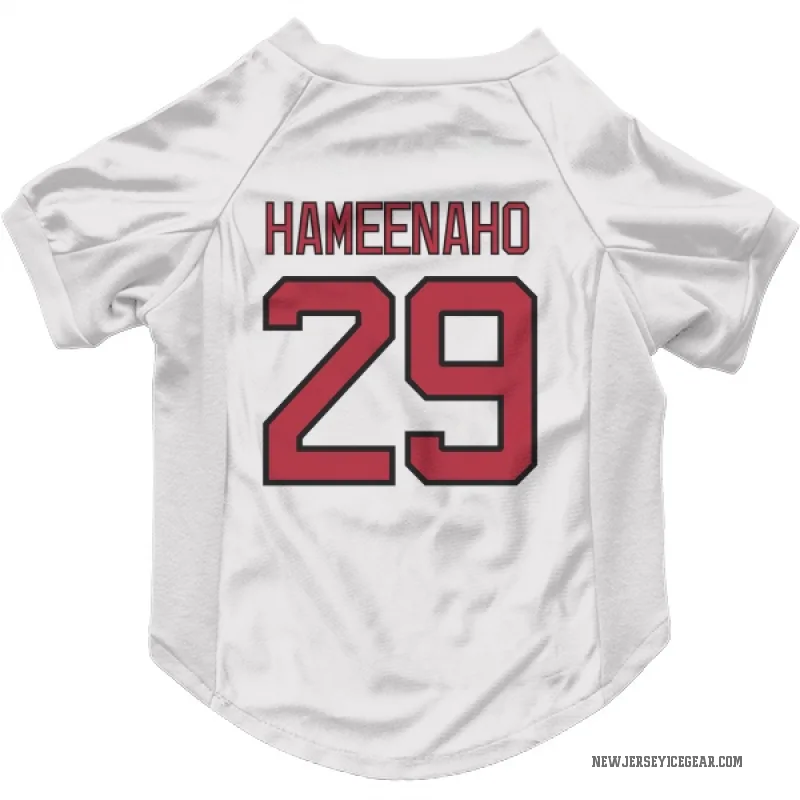 Lenni Hameenaho  White New Jersey Devils  Cat & Dog Pet Jersey