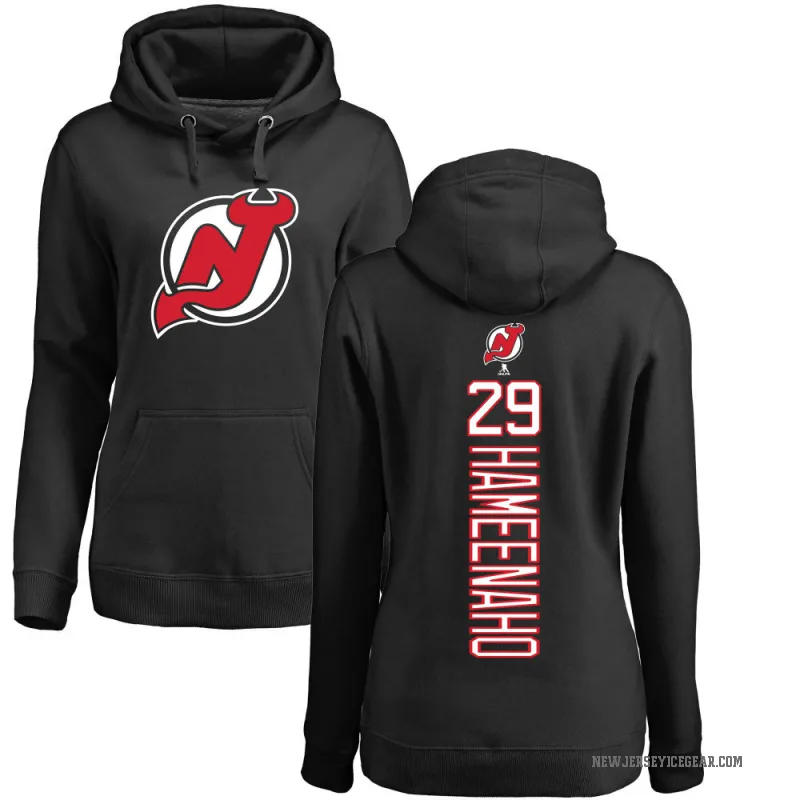 Lenni Hameenaho Women's Black New Jersey Devils Branded Backer Pullover Hoodie