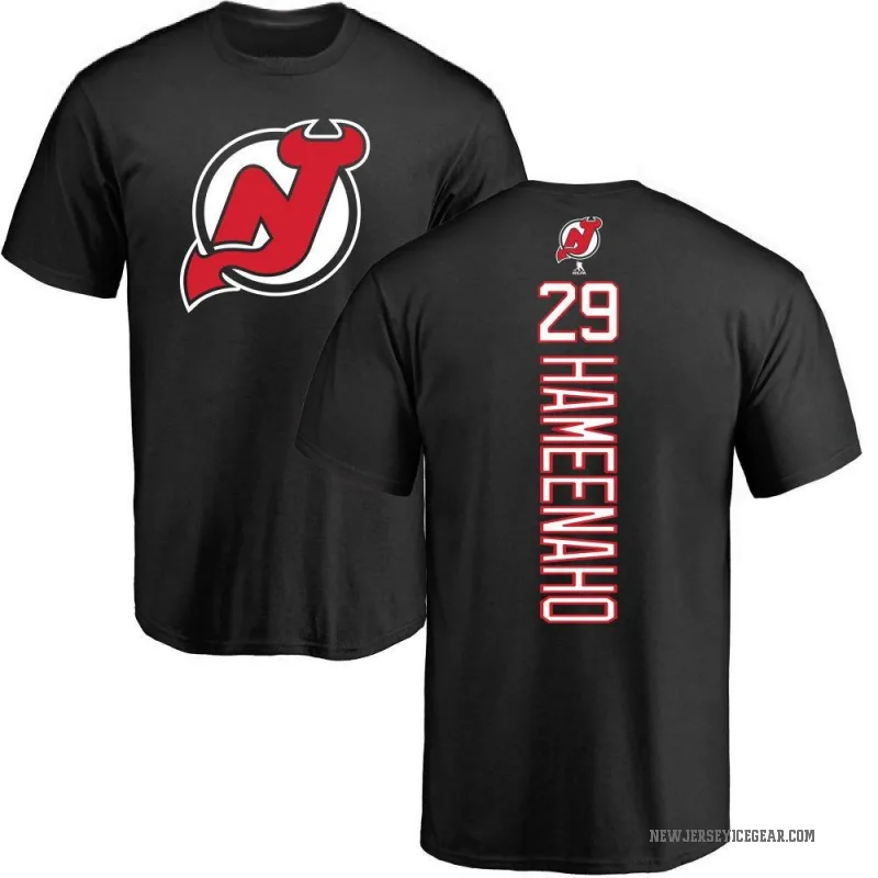 Lenni Hameenaho Youth Black New Jersey Devils Backer T-Shirt -
