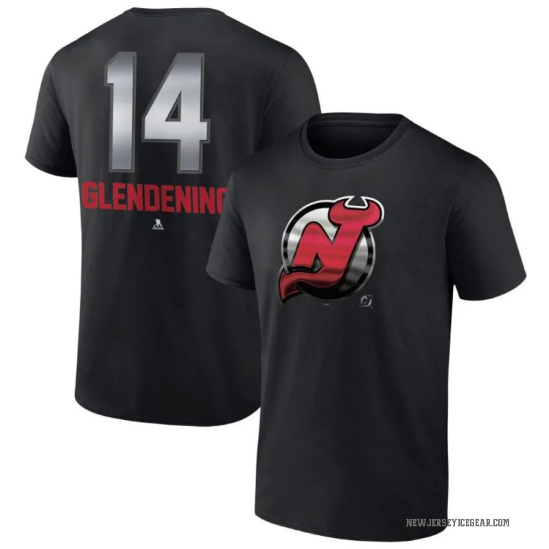 Luke Glendening Youth Black New Jersey Devils Midnight Mascot Logo T-Shirt