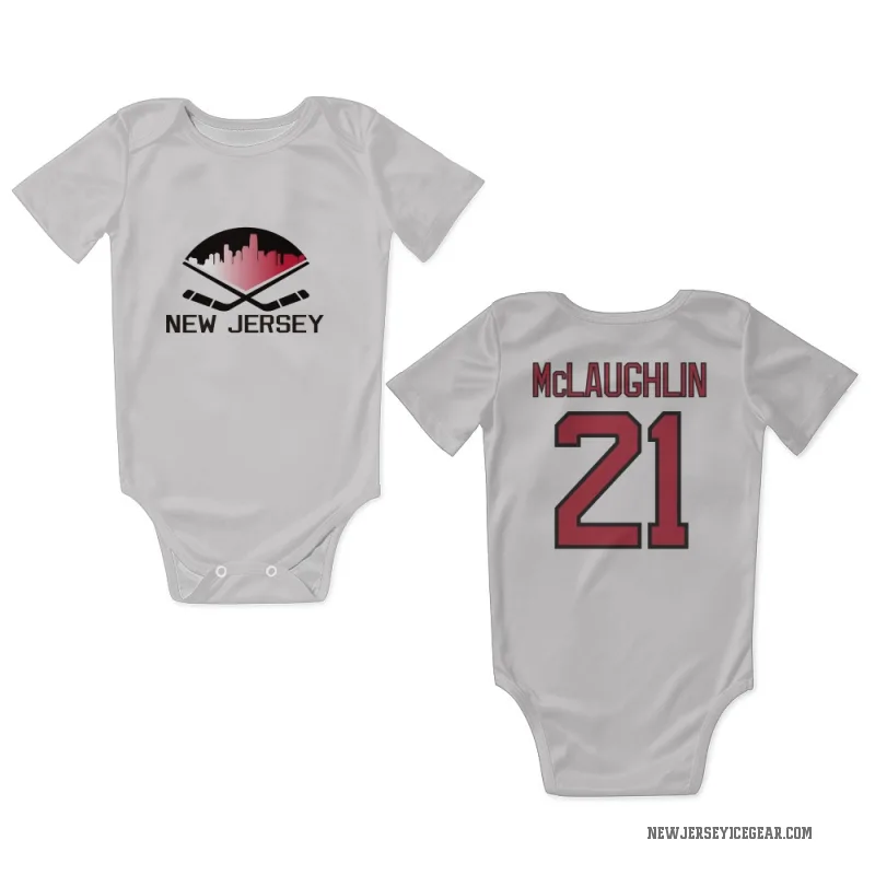 Marc McLaughlin  White New Jersey Devils  Newborn & Infant Bodysuit