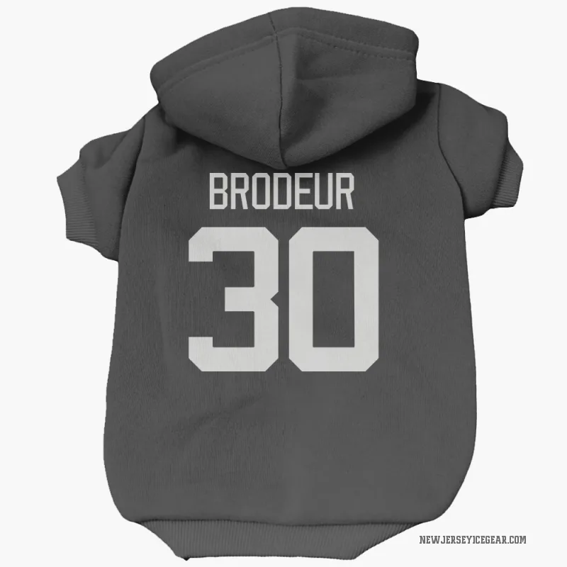Martin Brodeur  Gray New Jersey Devils   Dark  Cat & Dog Pet Hoodie