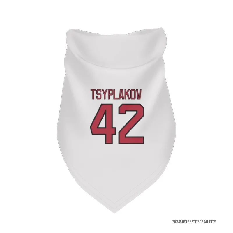 Maxim Tsyplakov  White New Jersey Devils  Cat & Dog Pet Bandana