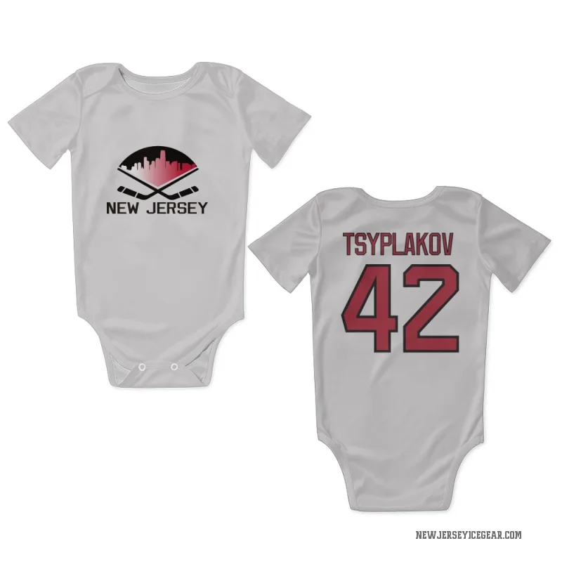 Maxim Tsyplakov  White New Jersey Devils  Newborn & Infant Bodysuit