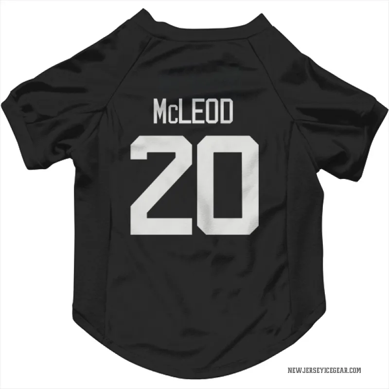 Michael McLeod  Gray New Jersey Devils   Dark  Cat & Dog Pet Jersey