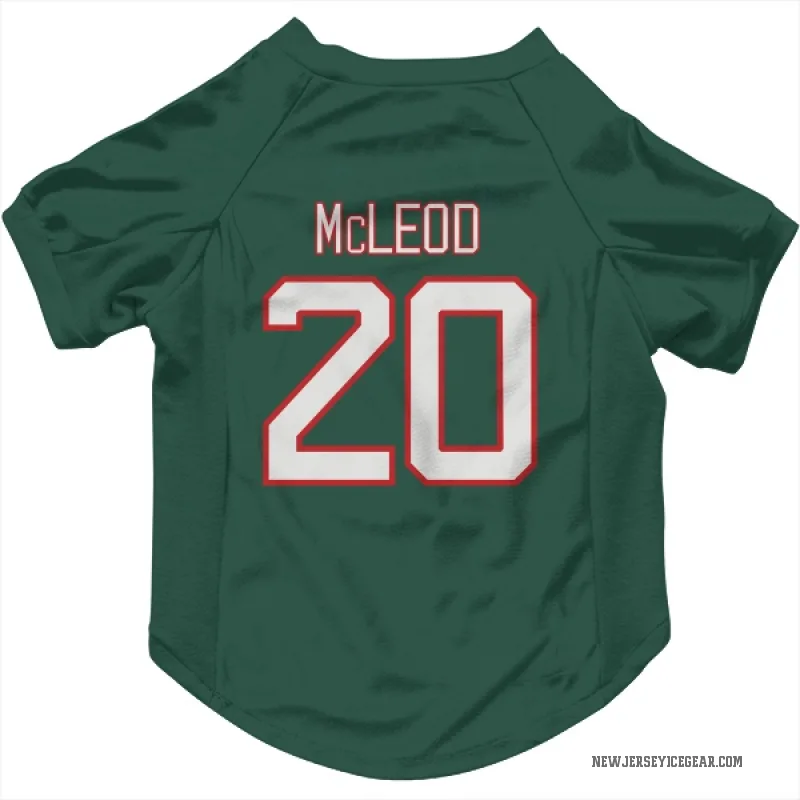 Michael McLeod  Green New Jersey Devils  Cat & Dog Pet Jersey