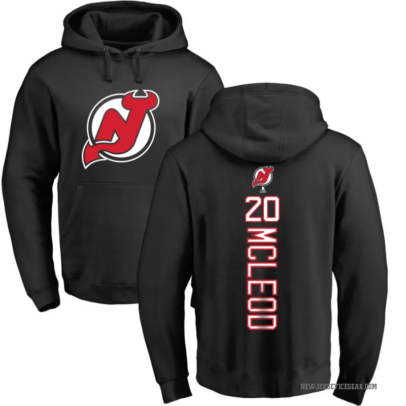 Michael McLeod Men's Black New Jersey Devils Branded Backer Pullover Hoodie