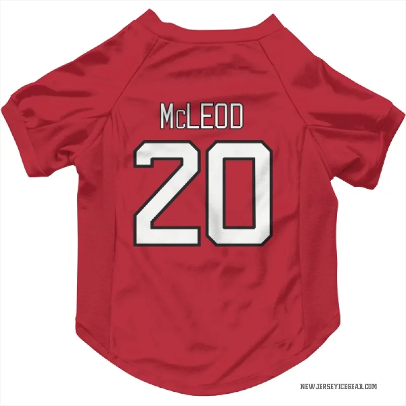 Michael McLeod  Red New Jersey Devils  Cat & Dog Pet Jersey
