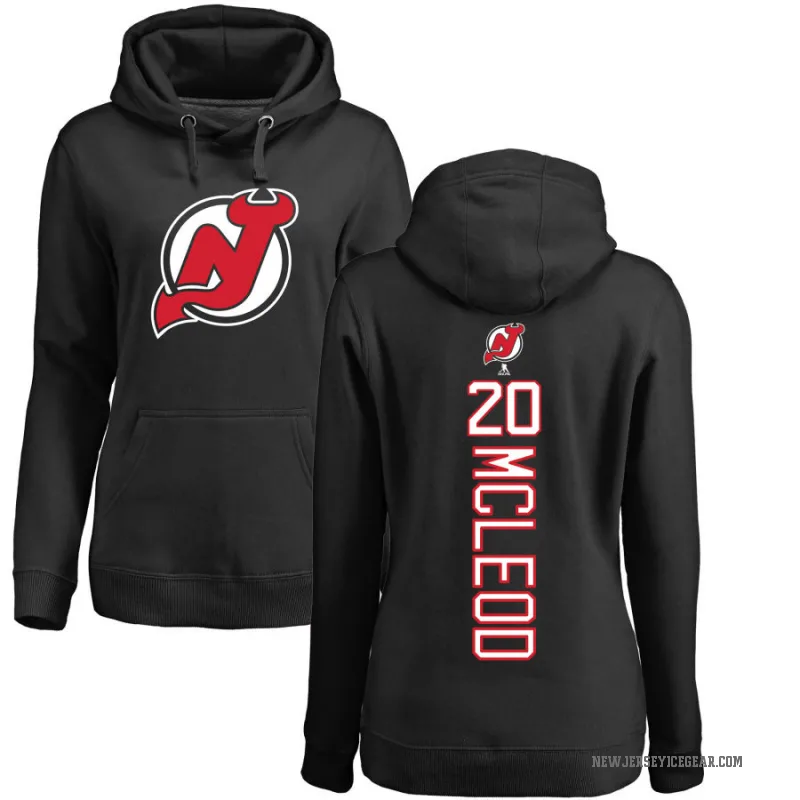 Michael McLeod Women's Black New Jersey Devils Branded Backer Pullover Hoodie