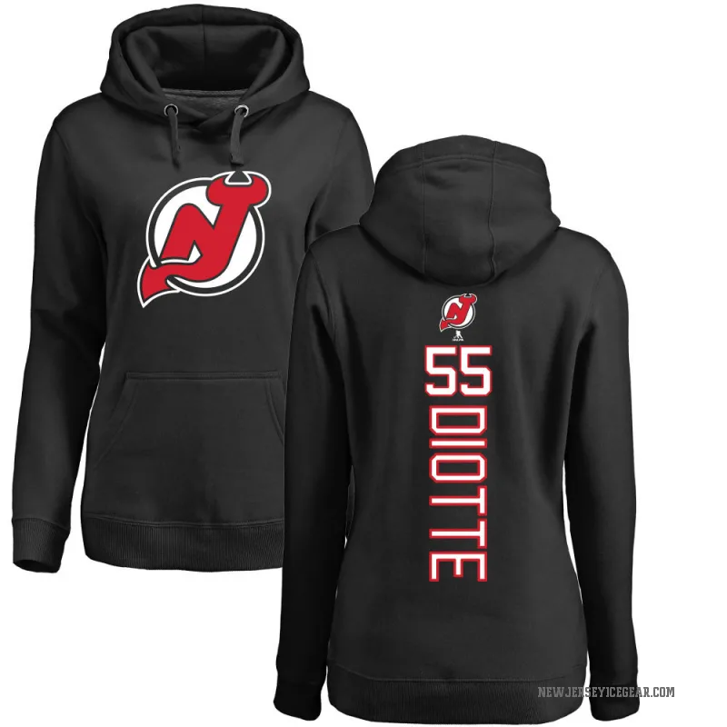 Mikael Diotte Women's Black New Jersey Devils Branded Backer Pullover Hoodie