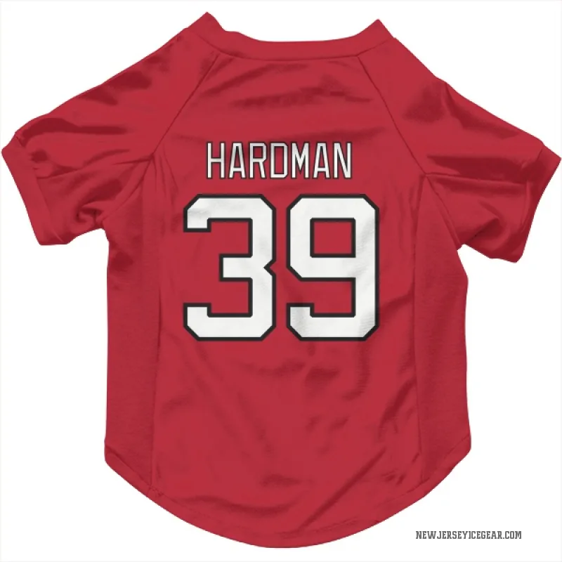 Mike Hardman  Red New Jersey Devils  Cat & Dog Pet Jersey