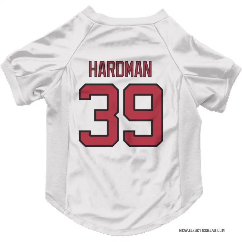 Mike Hardman  White New Jersey Devils  Cat & Dog Pet Jersey