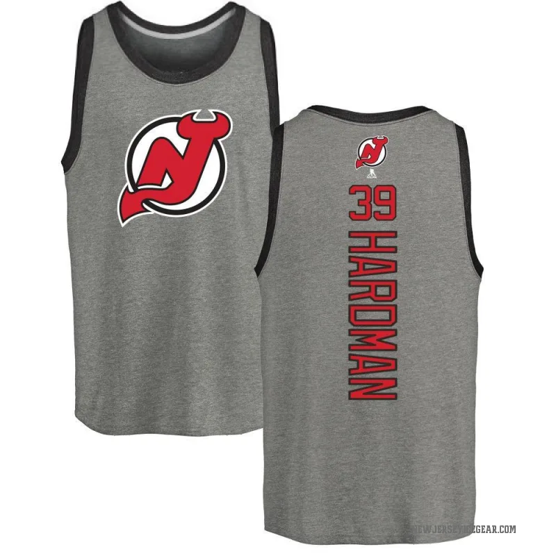 Mike Hardman Youth Ash New Jersey Devils Backer Tank Top -