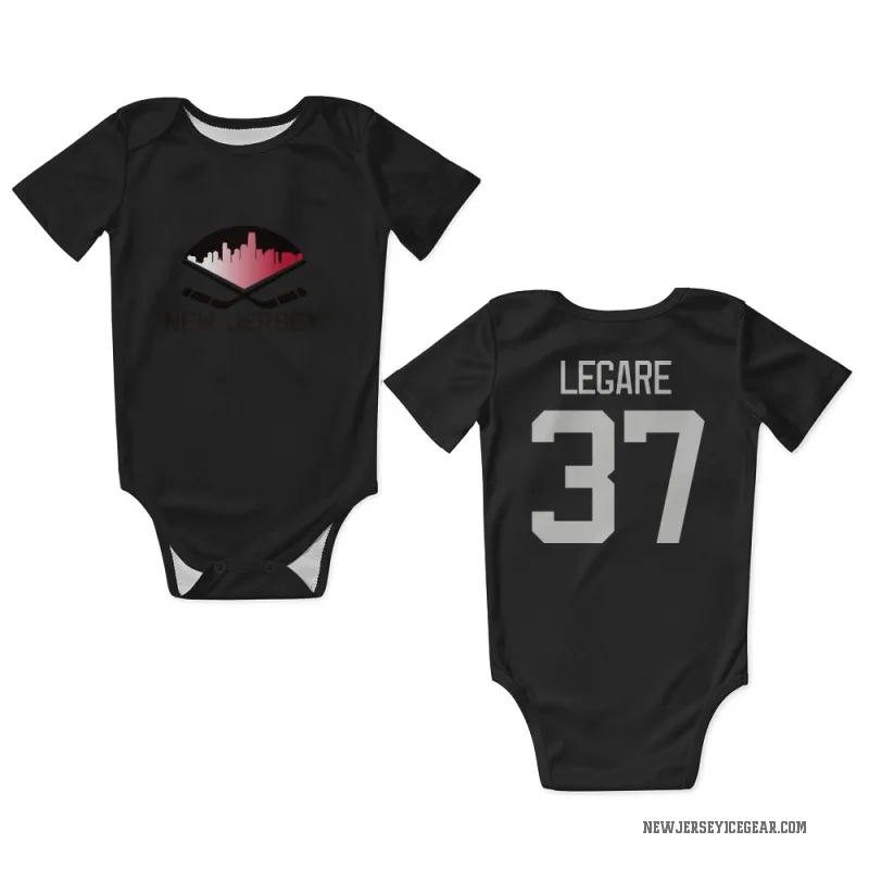 Nathan Legare  Gray New Jersey Devils   Dark  Newborn & Infant Bodysuit