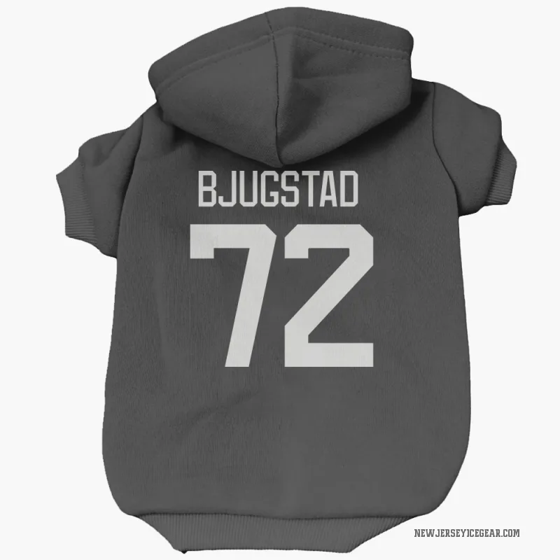 Nick Bjugstad Black New Jersey Devils Cat & Dog Pet Hoodie