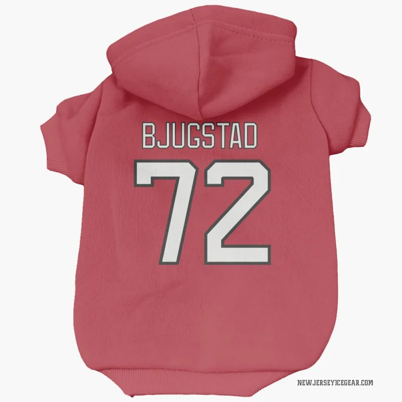 Nick Bjugstad  Red New Jersey Devils  Cat & Dog Pet Hoodie