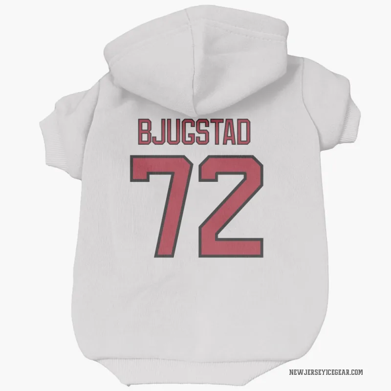 Nick Bjugstad  White New Jersey Devils  Cat & Dog Pet Hoodie