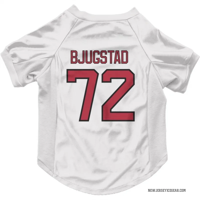 Nick Bjugstad  White New Jersey Devils  Cat & Dog Pet Jersey