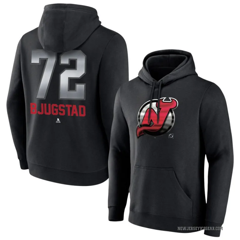 Nick Bjugstad Youth Black New Jersey Devils Branded Midnight Mascot Logo Pullover Hoodie