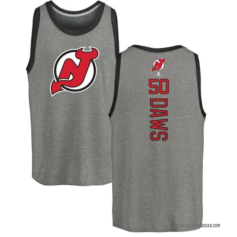 Nico Daws Men's Ash New Jersey Devils Backer Tank Top -