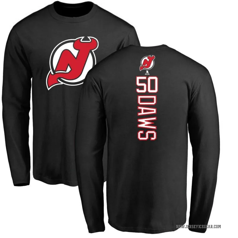 Nico Daws Men's Black New Jersey Devils Backer Long Sleeve T-Shirt -