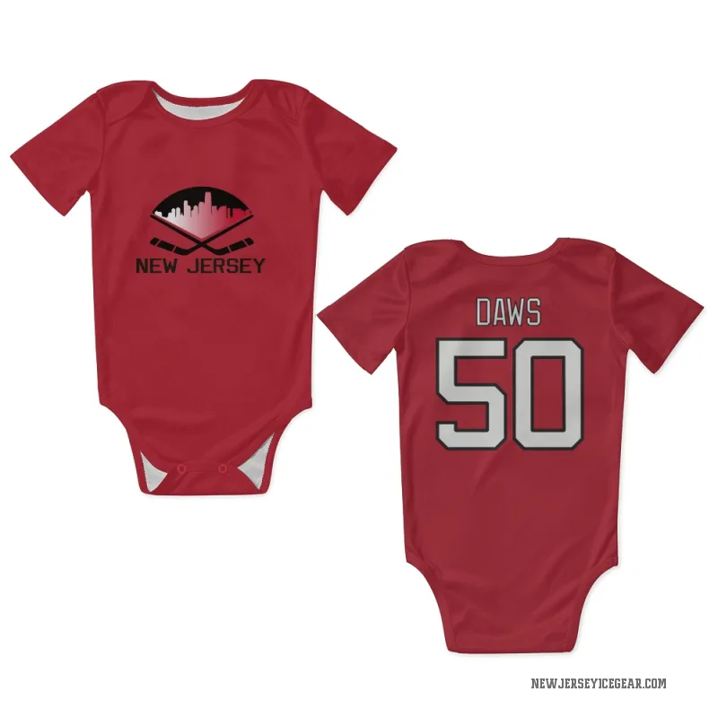 Nico Daws  Red New Jersey Devils  Newborn & Infant Bodysuit