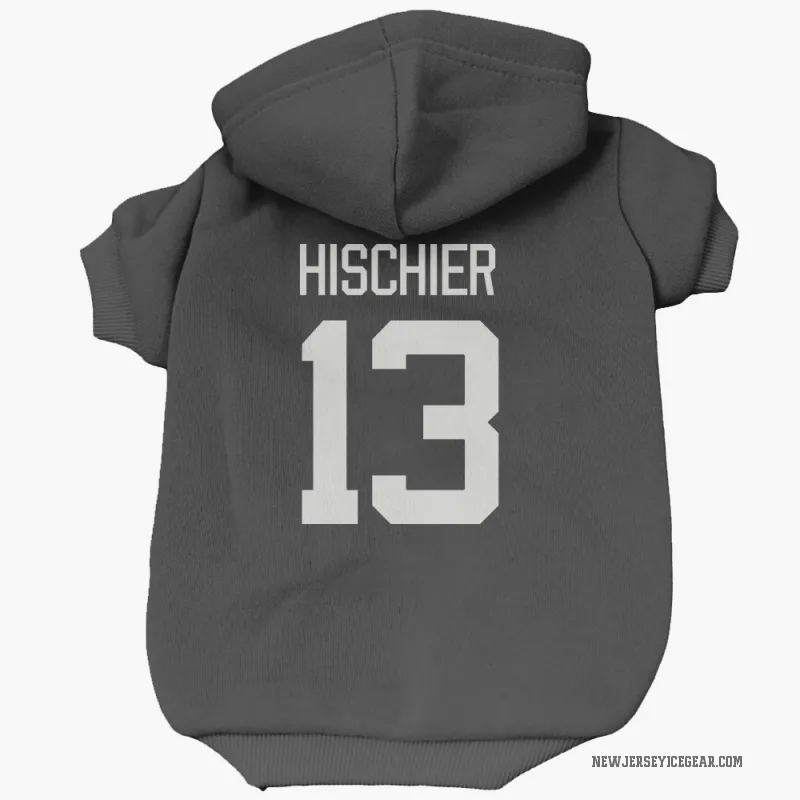 Nico Hischier Gray New Jersey Devils Dark Cat & Dog Pet Hoodie