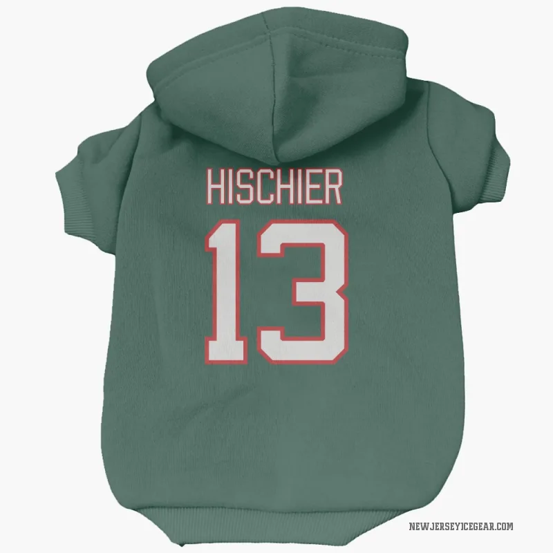 Nico Hischier Green New Jersey Devils Cat & Dog Pet Hoodie