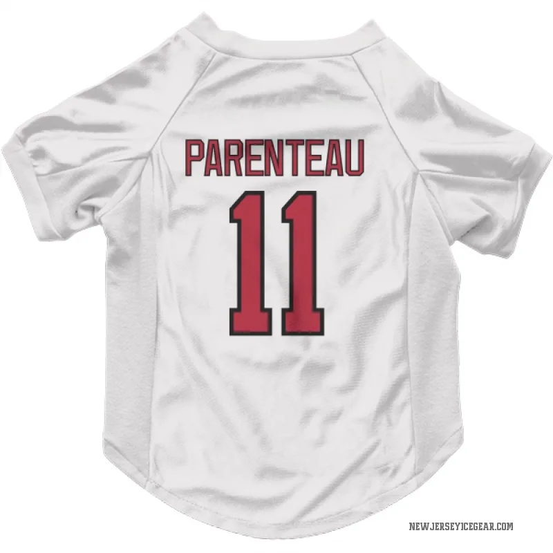 P. A. Parenteau  White New Jersey Devils  Cat & Dog Pet Jersey
