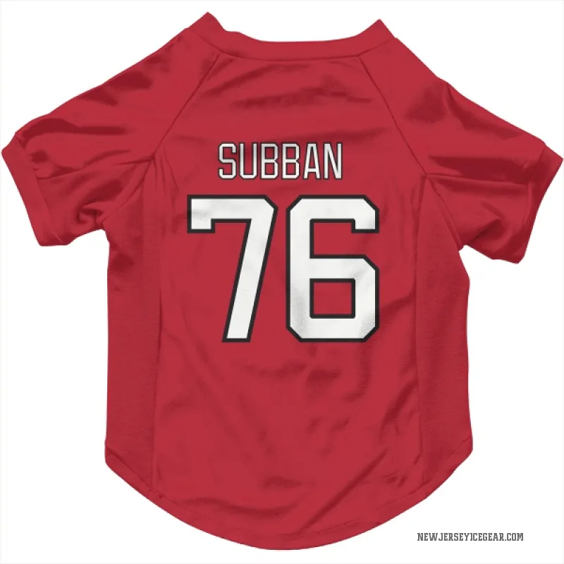 P.K. Subban  Red New Jersey Devils  Cat & Dog Pet Jersey