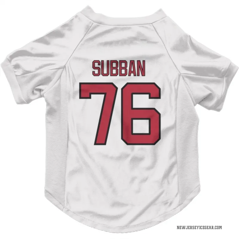 P.K. Subban  White New Jersey Devils  Cat & Dog Pet Jersey