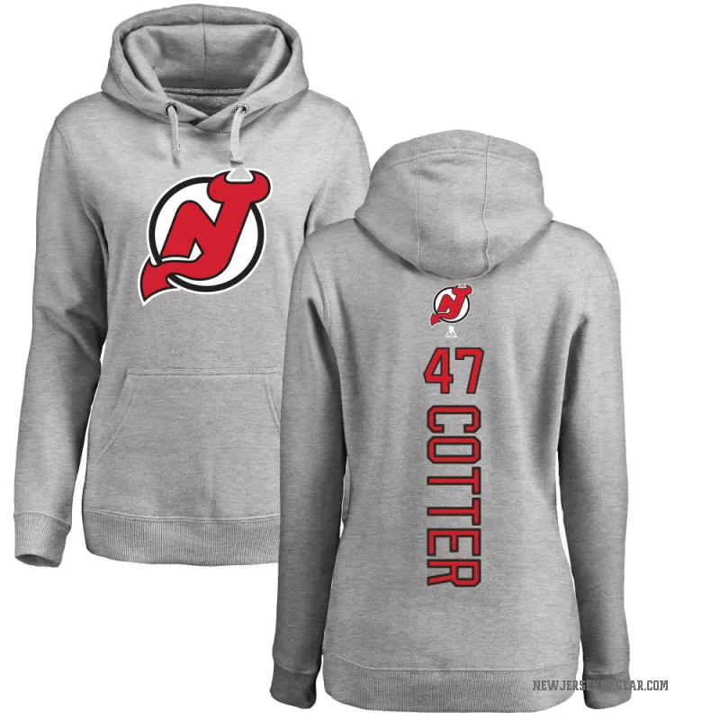 Paul Cotter Women's New Jersey Devils Branded Ash Backer Pullover Hoodie