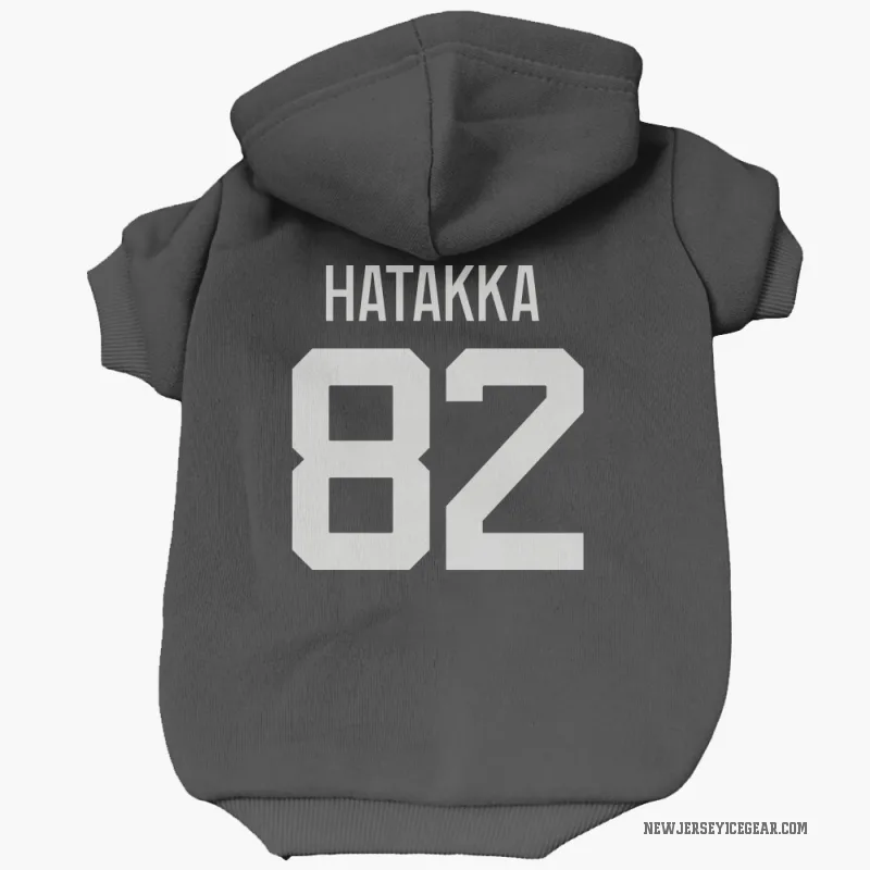 Santeri Hatakka  Gray New Jersey Devils   Dark  Cat & Dog Pet Hoodie