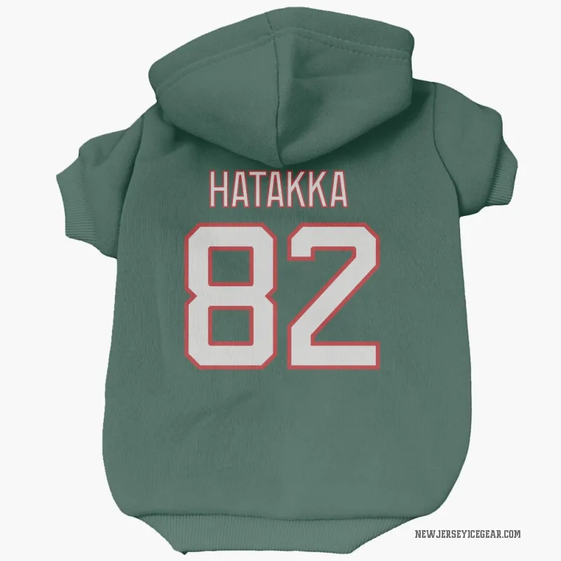 Santeri Hatakka  Green New Jersey Devils  Cat & Dog Pet Hoodie