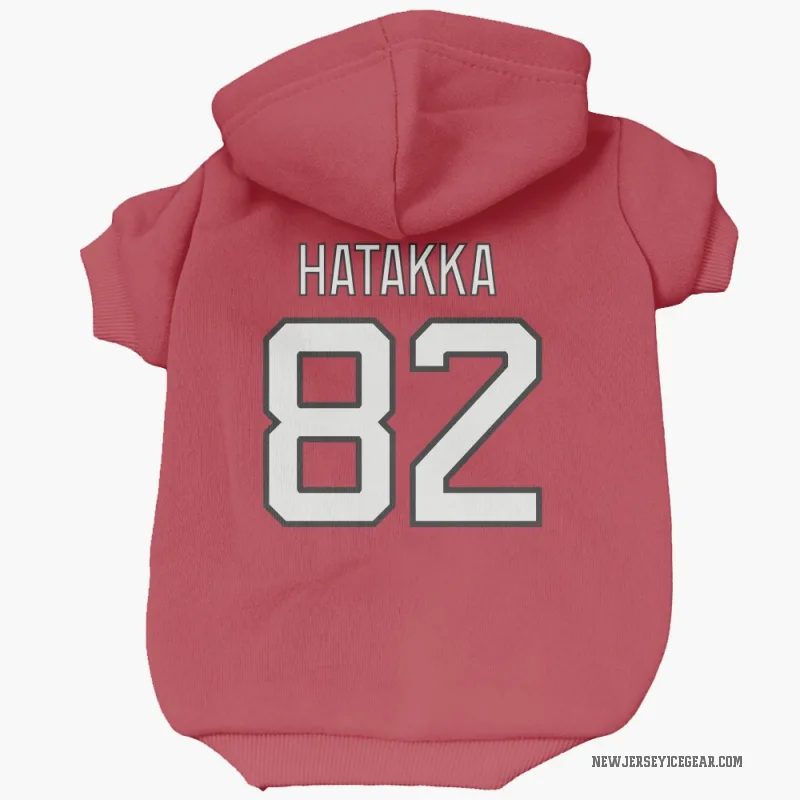 Santeri Hatakka  Red New Jersey Devils  Cat & Dog Pet Hoodie