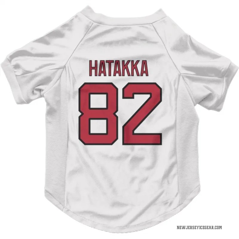 Santeri Hatakka  White New Jersey Devils  Cat & Dog Pet Jersey