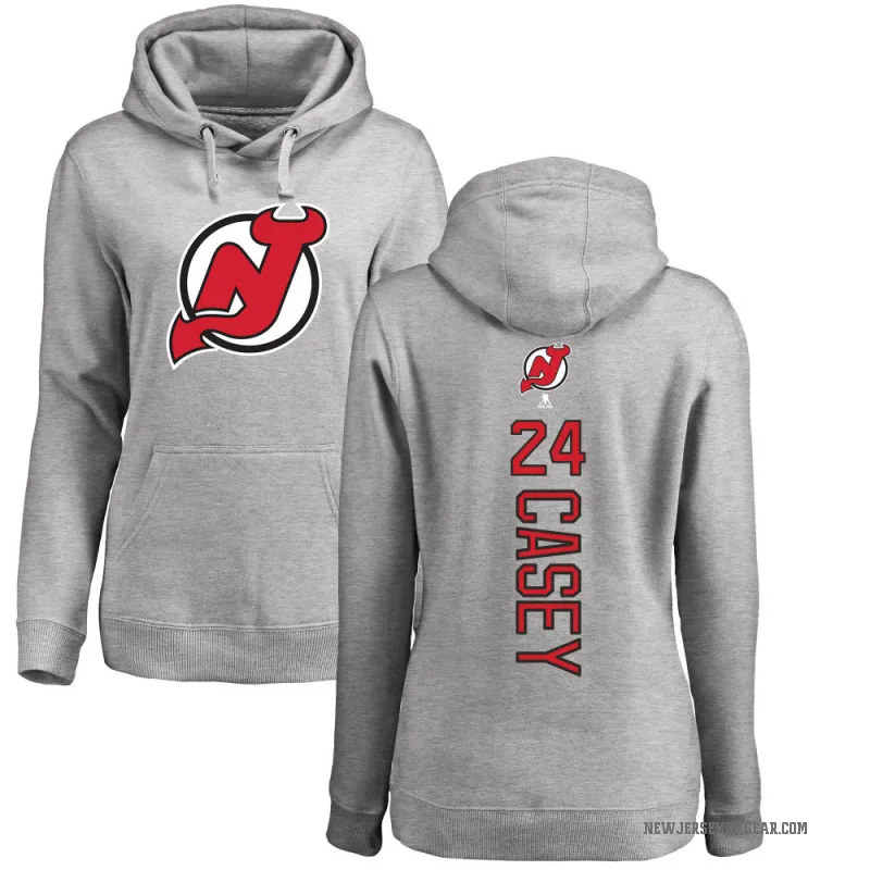 Seamus Casey Women's New Jersey Devils Branded Ash Backer Pullover Hoodie