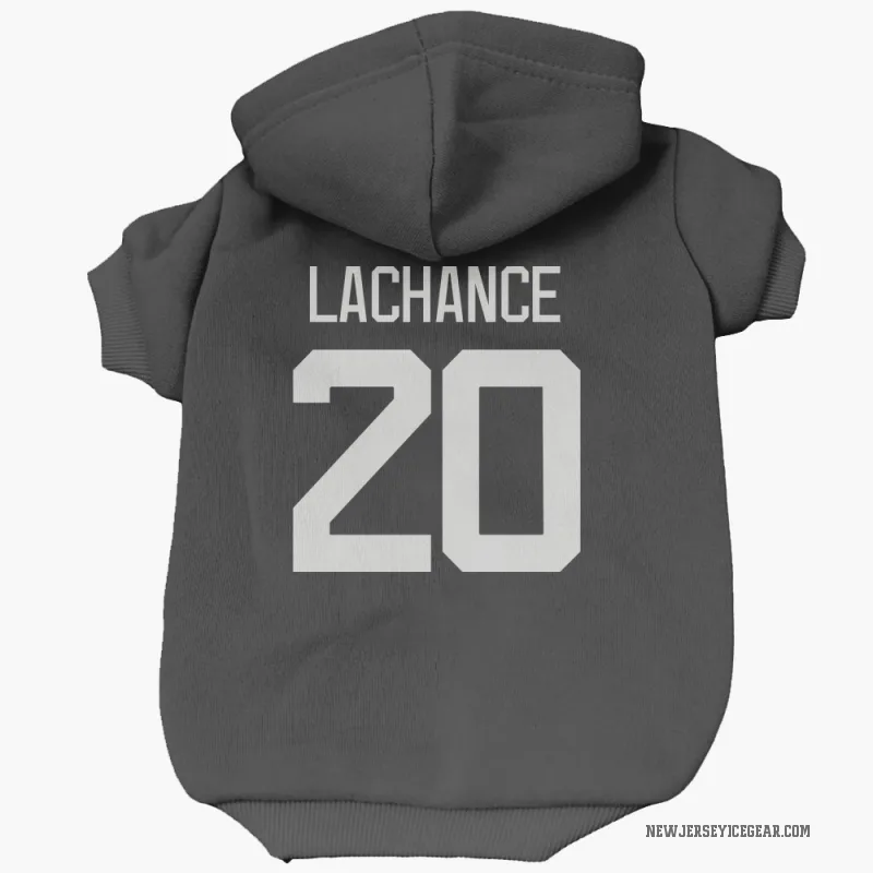 Shane Lachance  Gray New Jersey Devils   Dark  Cat & Dog Pet Hoodie