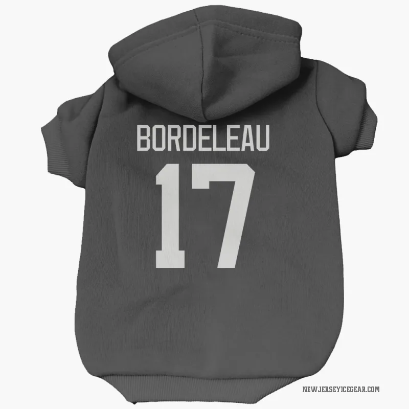 Thomas Bordeleau  Gray New Jersey Devils   Dark  Cat & Dog Pet Hoodie