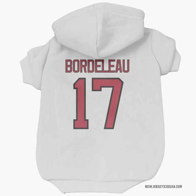 Thomas Bordeleau  White New Jersey Devils  Cat & Dog Pet Hoodie