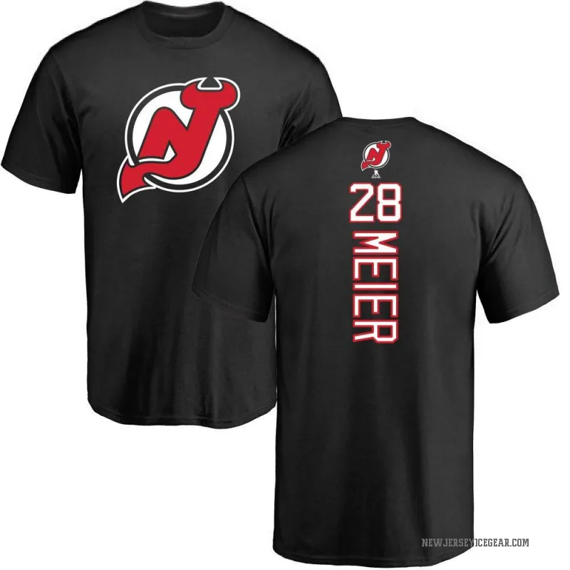Timo Meier Men's Black New Jersey Devils Backer T-Shirt -