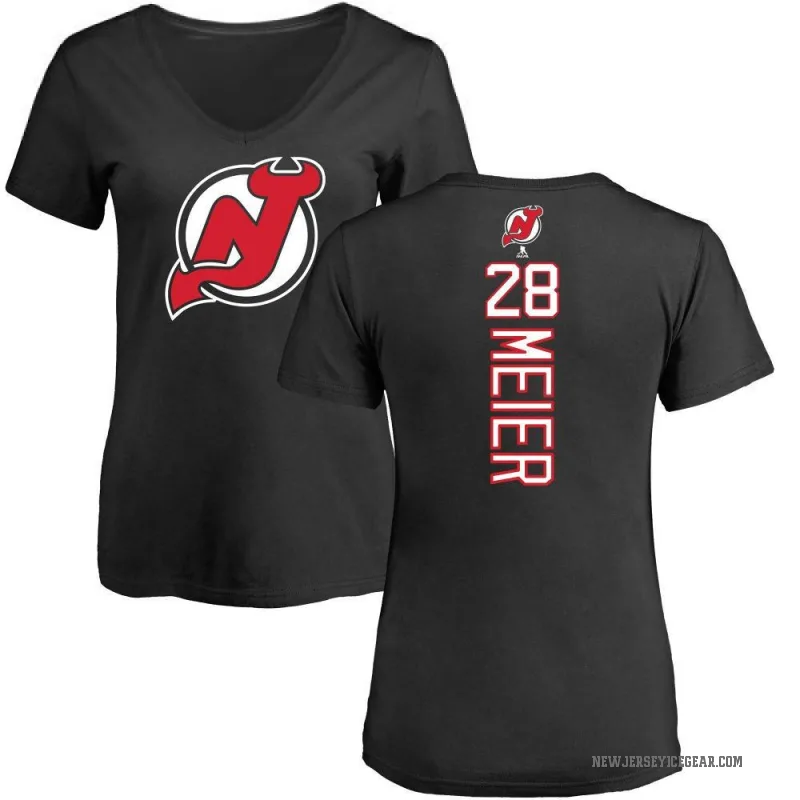Timo Meier Women's Black New Jersey Devils Backer T-Shirt -
