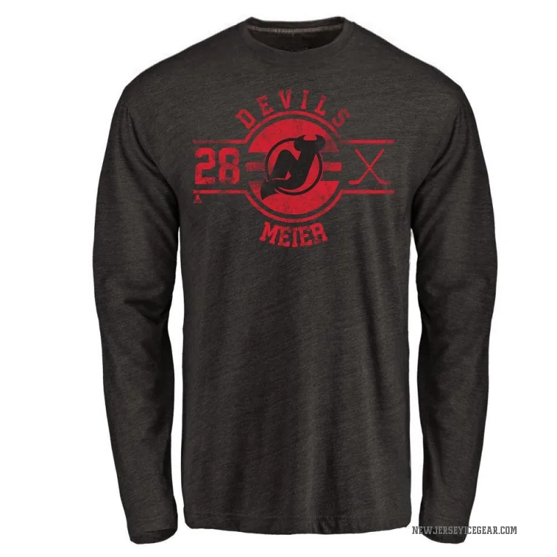 Timo Meier Youth Black New Jersey Devils Insignia Long Sleeve T-Shirt -