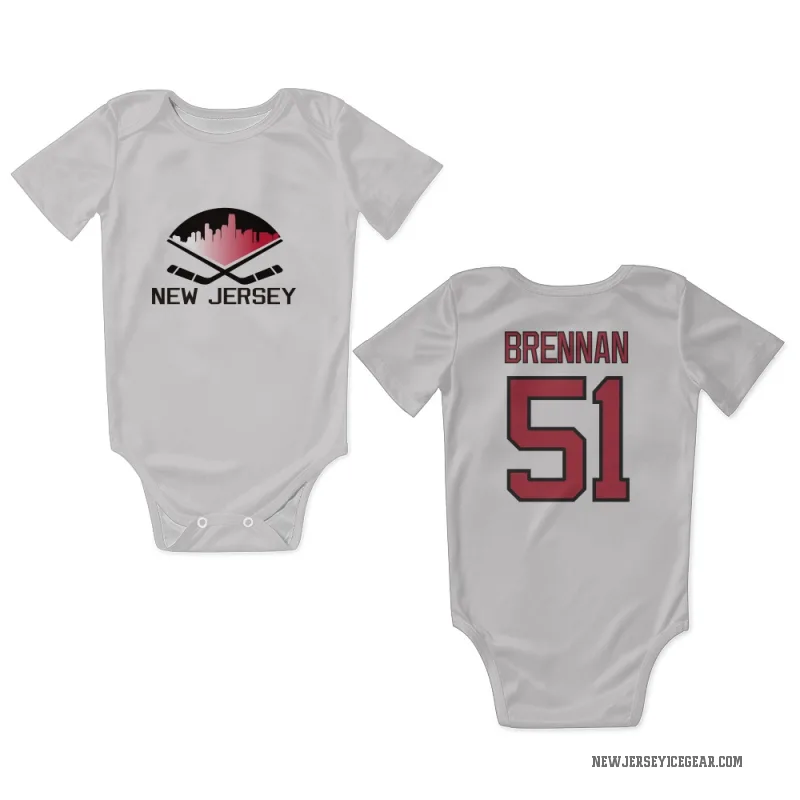 Tyler Brennan  White New Jersey Devils  Newborn & Infant Bodysuit