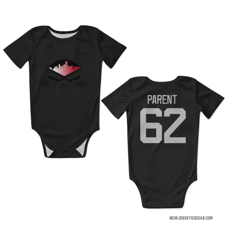 Xavier Parent  Gray New Jersey Devils   Dark  Newborn & Infant Bodysuit