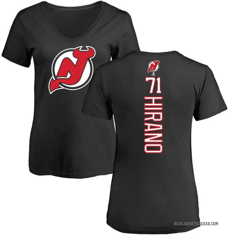 Yushiroh Hirano Women's Black New Jersey Devils Backer T-Shirt -